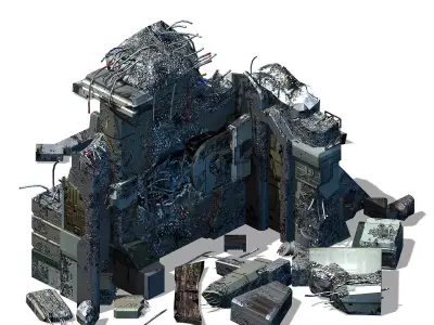 Space - Damaged Wall 04 3D model