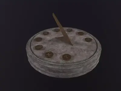 Sundial 3D Model Low-poly 3D model
