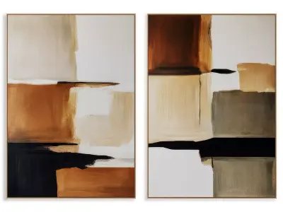 Abstract Painting Frame set 3D model 910