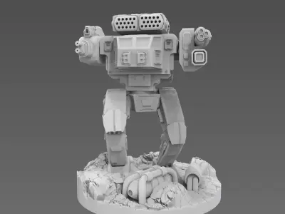 Infantry support heavy walker SCIFI Robot 3D print model