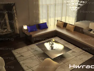 3D Living Room Neomoderno 3D model