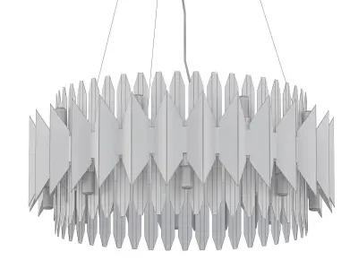 CORONA modern chandelier in gold and glass 3D model