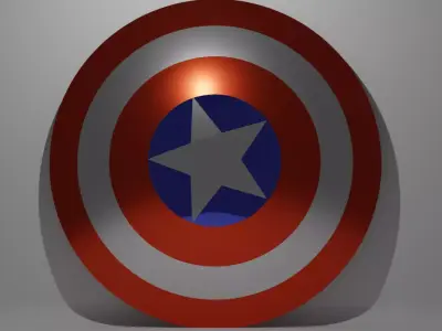 Captain America Shield 3D model 2