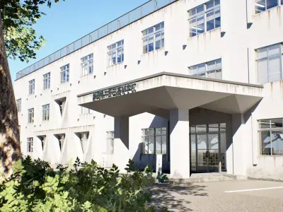 Japanese School - Fully Furnished Environment Low-poly 3D model