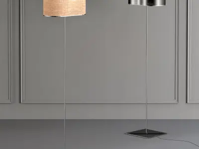 PEGGY two floor lamps with shade 3D model