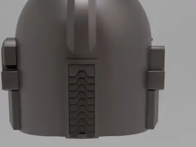 Sci-Fi Warrior Helmet Game Asset 3D model