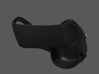 Gas mask protection isolated futuristic  Low-poly 3D model