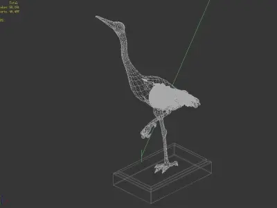 Stone Sculpture - Crane 33 3D model
