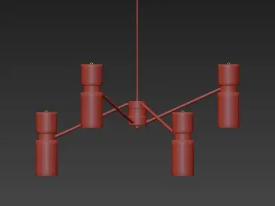 EDGAR gold chandelier 3D model