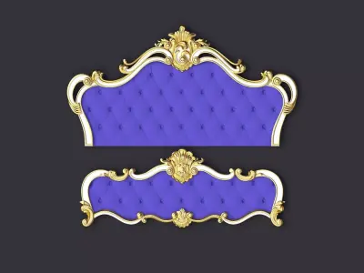 bed - footboard and headboard 3D model