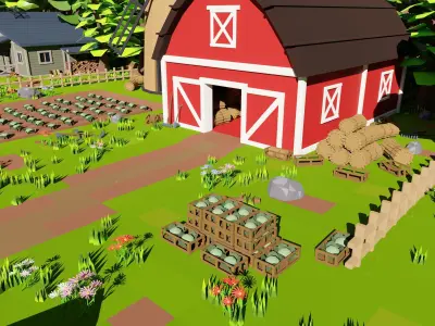 Farm Scene 3D model