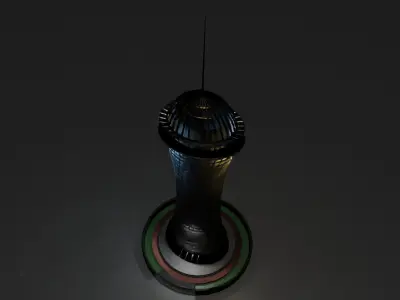 Low Poly Glass Building Free low-poly 3D model