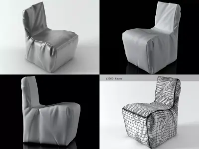 Entronauta chair with cover 3D model
