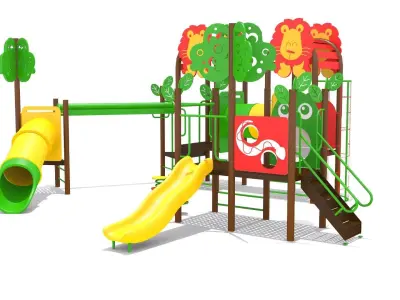 Lion Playground Low-poly 3D model