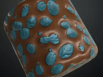 Vein Brass Metallic Decor PBR Seamless Texture