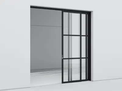 Aluminium door 298 3D model
