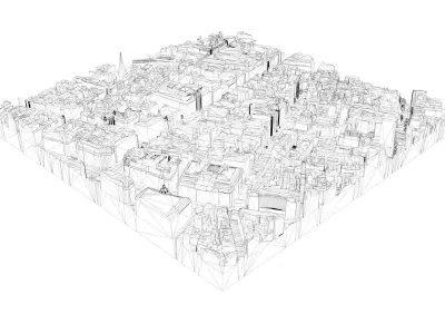 London city tile Level 2 block TQ2981 South West 3D model