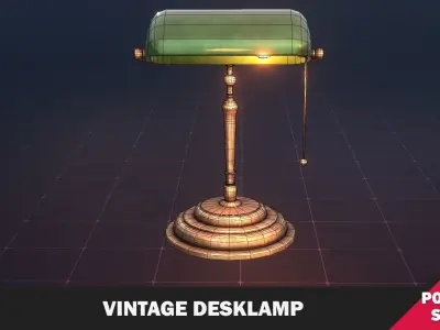Vintage Lamp Low-poly 3D model purchase