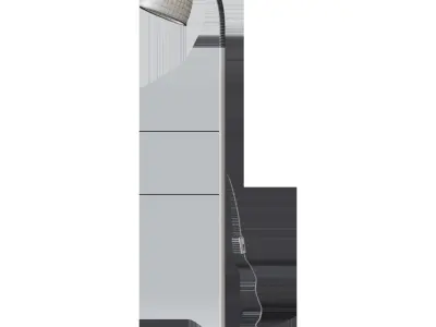 LERSTA Floor  reading lamp white 3D model