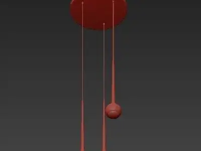 Falling Water Trio Round Suspension Lamp 3D model