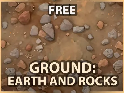 Ground - Earth and Rocks - FREE - Texture B -- Hand-Painted ---- Texture
