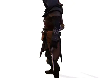 Hooded Rogue Assassin for 3D Print 3D print model