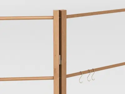 Wooden Rack 3D model