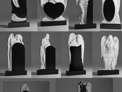 Angel Monument  Tombstone Collection  10 3D Models 3D model