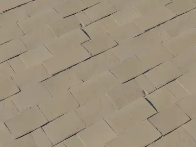 Hand Pressed Clay Shingle Roof PBR Texture Texture