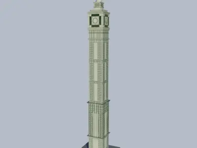 Dubai skyscraper Low-poly 3D model