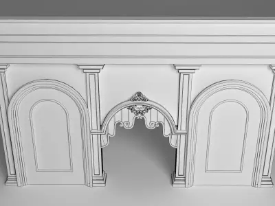 Modern wall panel 3D model