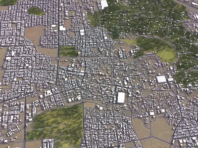Hofuf - 3D City Low-poly 3D model