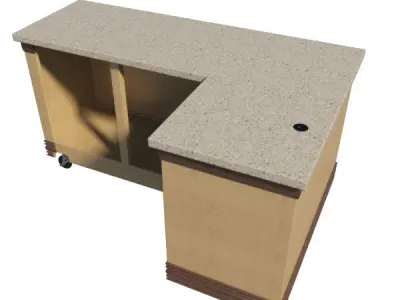 Cashier Station - Cash Wrap Unit 3D model