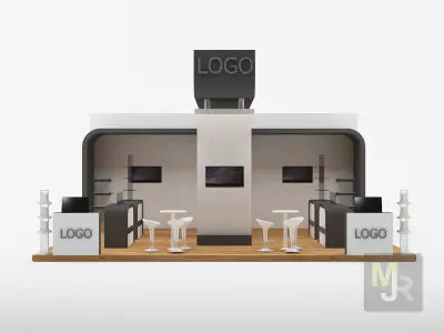 Stand 4 floor plan of gym 3D model