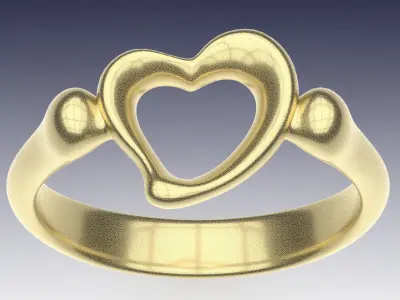 Ring Melody Heart 3D print model