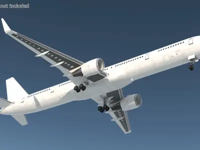  Boeing 757-300 with Interior and Cabin and Doors 