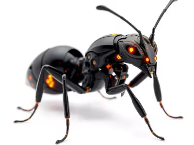 Futuristic Black Ant model pack Low-poly 3D model