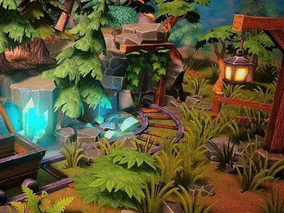 Fantasy MOBA - Summer and Winter Asset Pack Low-poly 3D model