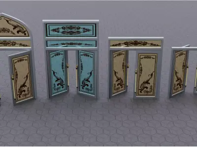 nice decorative doors 3D model