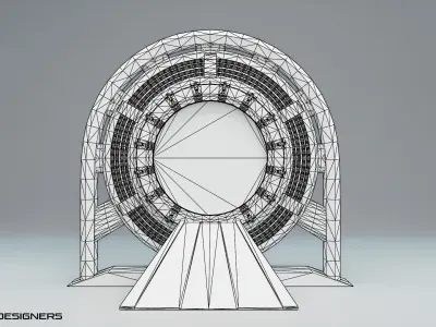 Sci-Fi Portal Low-poly 3D model