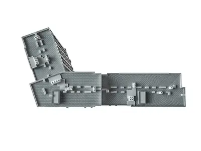 Modern residential building 3D model