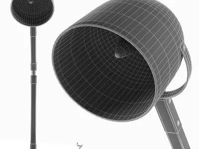 avery floor lamp matte gray Low-poly 3D model