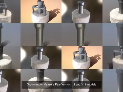 Groundwater Measure Pipe Version 1 2 and 3 3D Model Pack