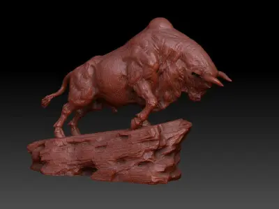 Pioneer cattle Wall Street Bulls cattle 3D print model