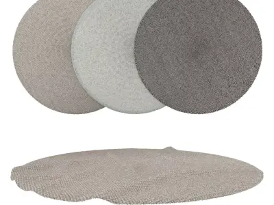 Round Rug Set 293 3D model