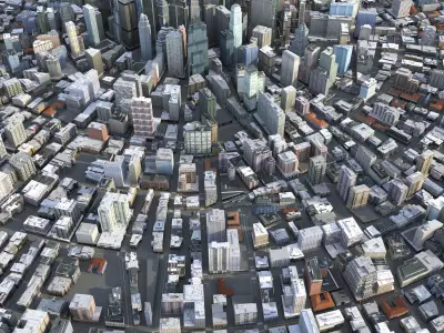 City 72 Low-poly 3D model