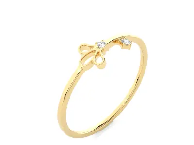 Light Minimalist Diamond Ring 3D print model get