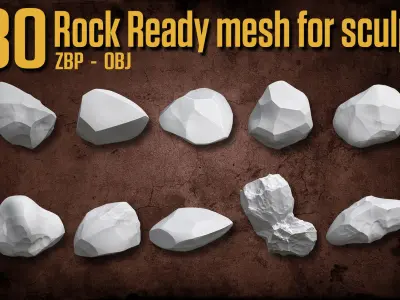 30 rock base mesh for sclupt 3D model