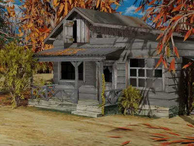 Old house exterior 3D model
