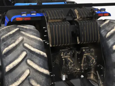  New Holland T9 Wheeled Tractor Dirty Simplified 